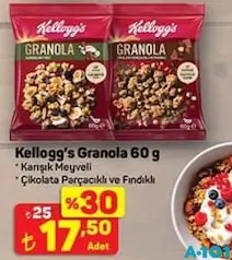 KELLOGG'S GRANOLA 60 GR fiyat ve kampanya bilgisi